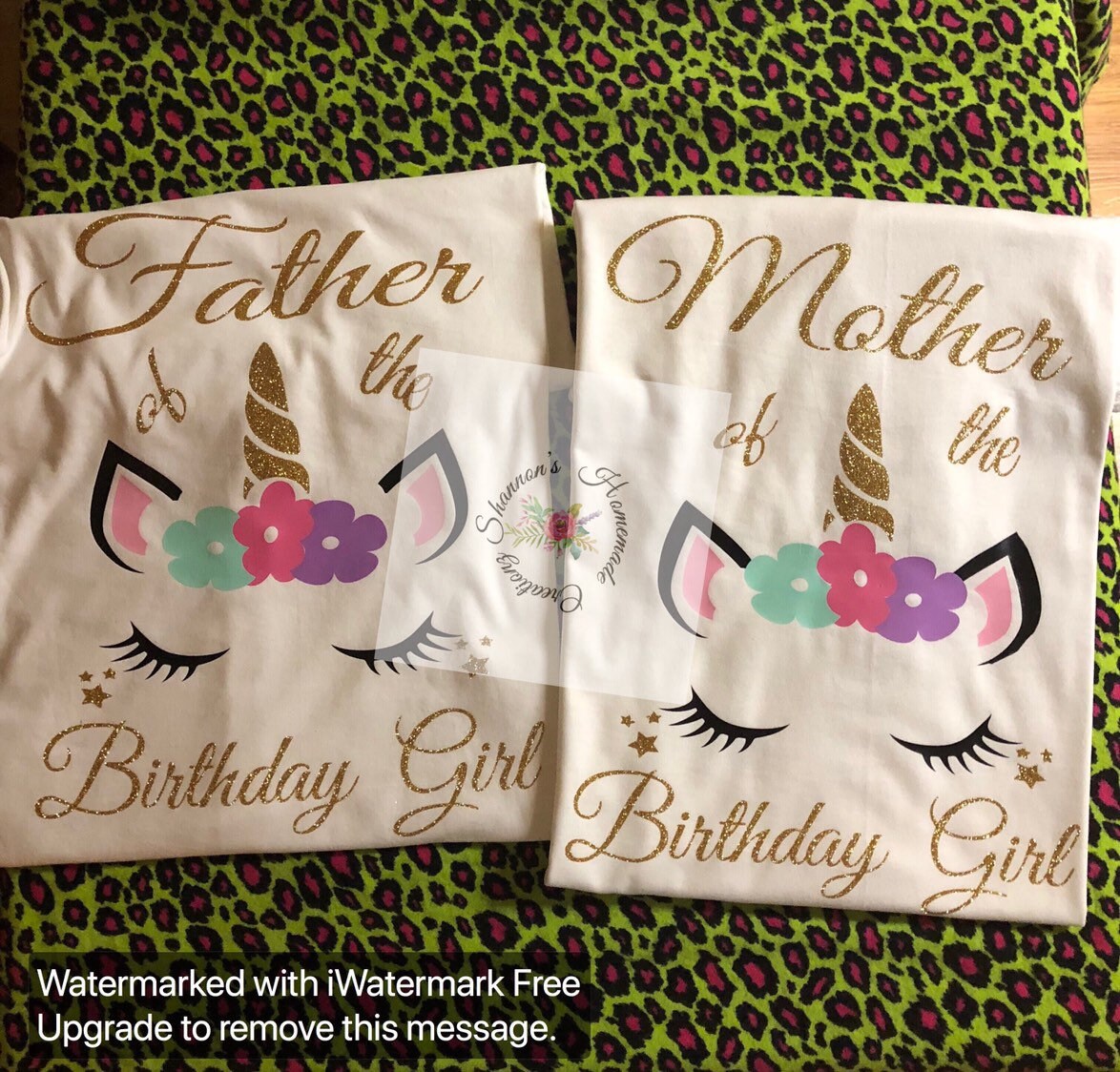 Unicorn birthday girl , mom and dad, family shirts