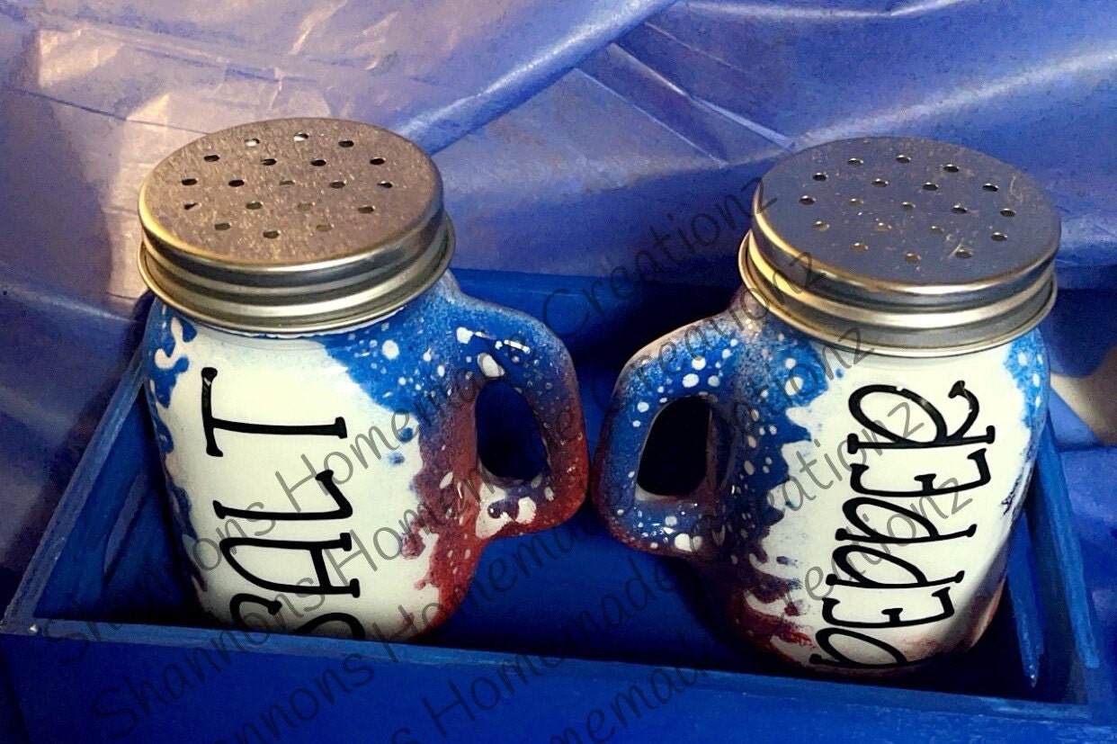 Handmade designed salt and pepper shakers