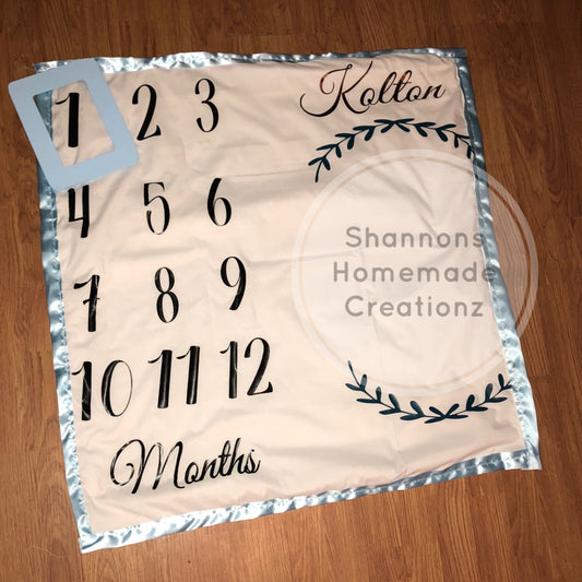 Baby milestone blanket