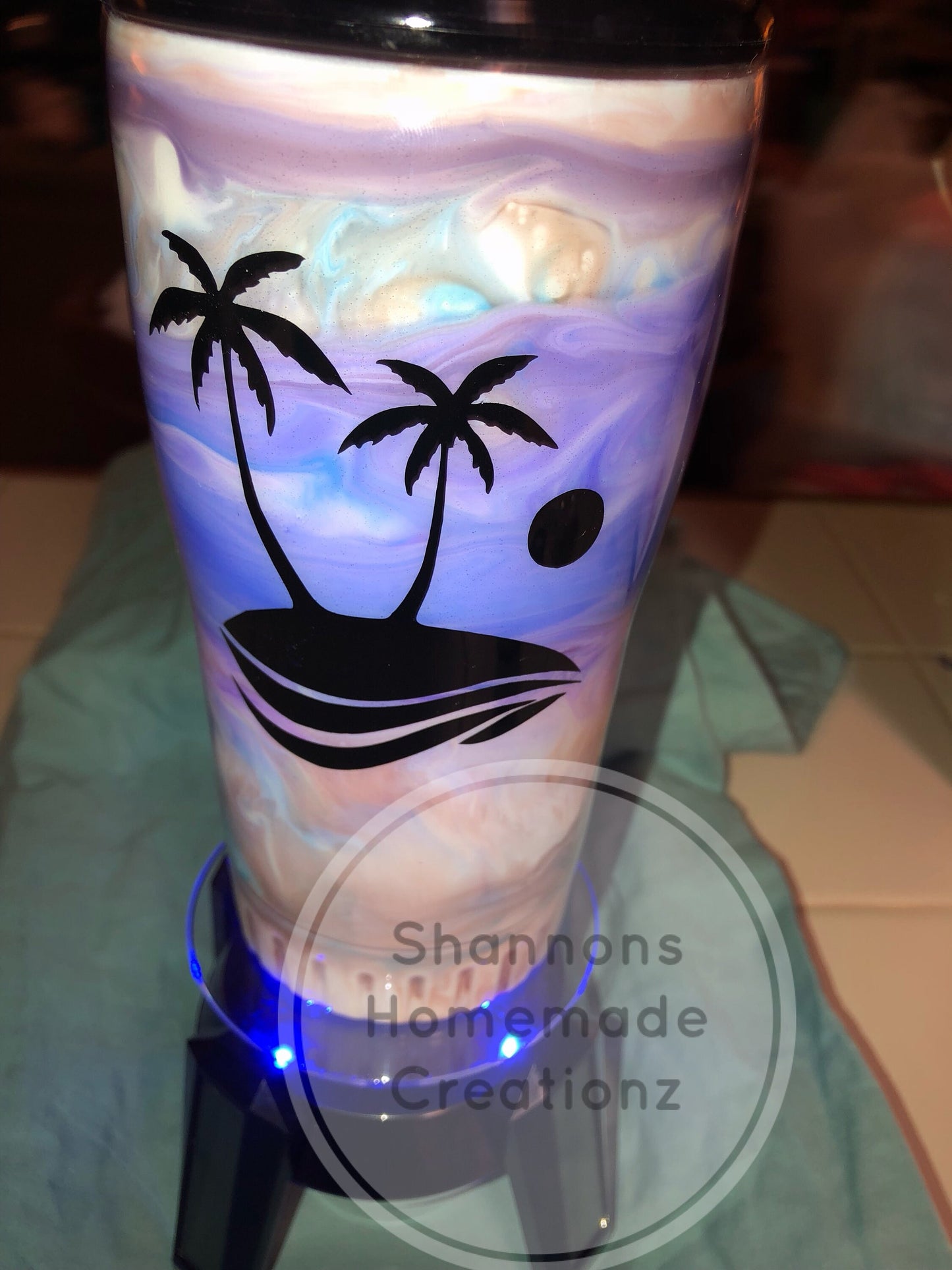 20oz beach themed tumbler