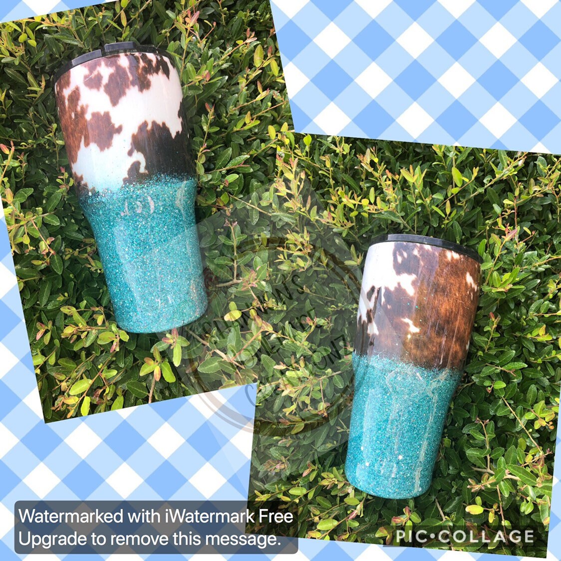 Cowhide inspired tumbler