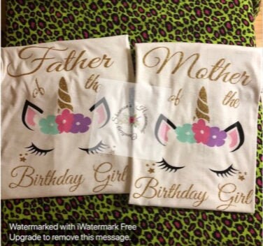 Family Shirts for Mom, Dad, Birthday child and sibling 4 Shirts Total