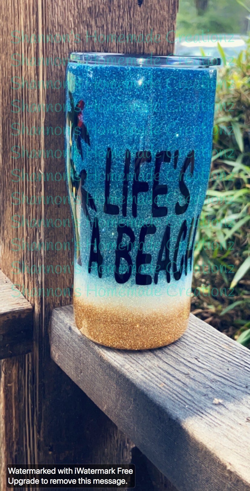 20oz beach themed tumbler