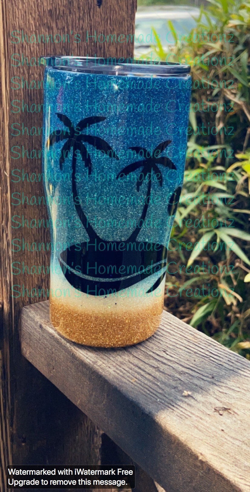 20oz beach themed tumbler