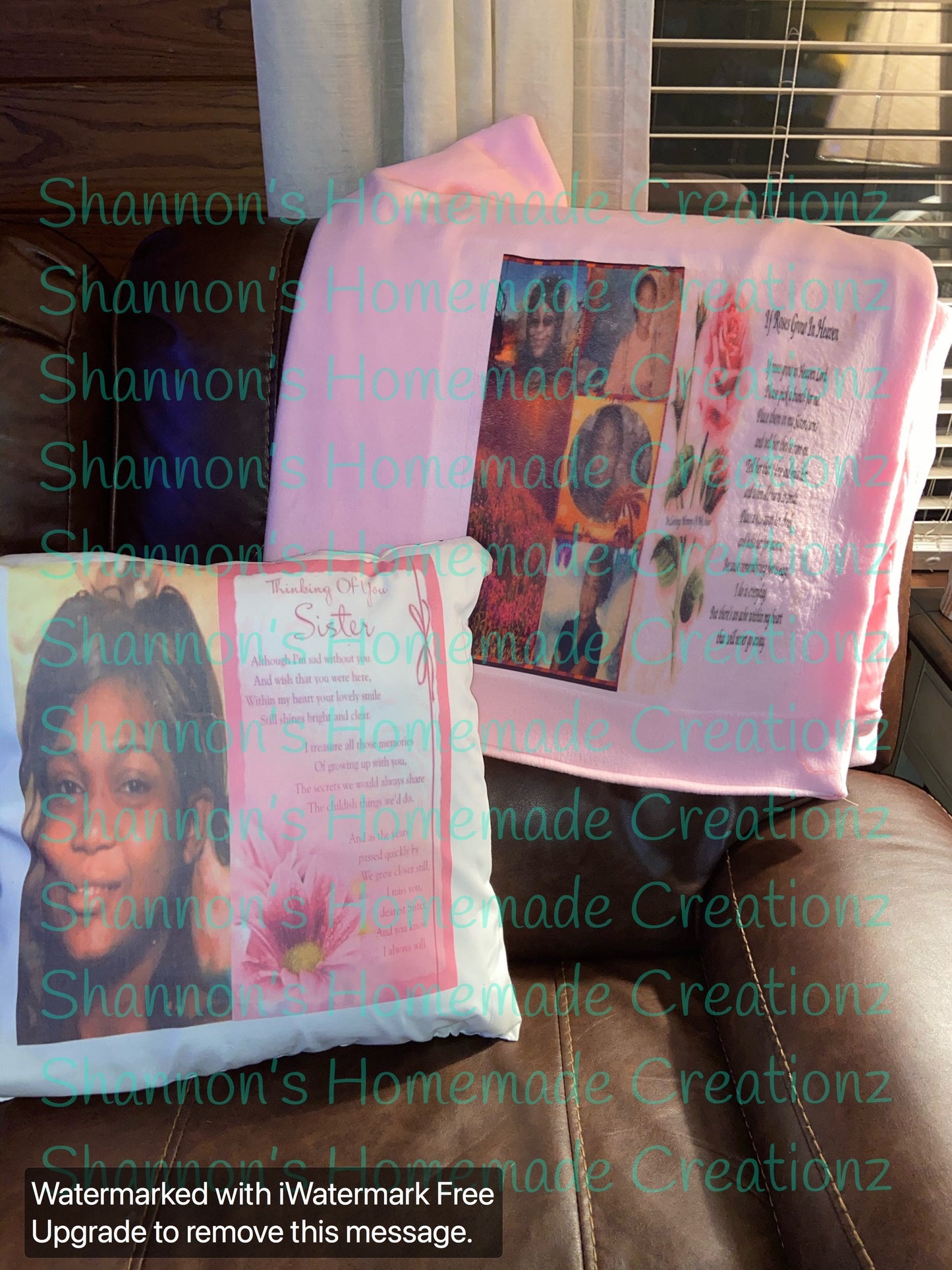 Memoriam pillow and blanket sets