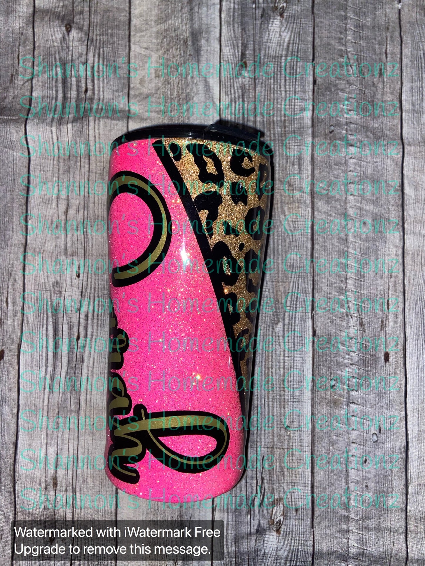 Leopard swirl tumbler 20oz