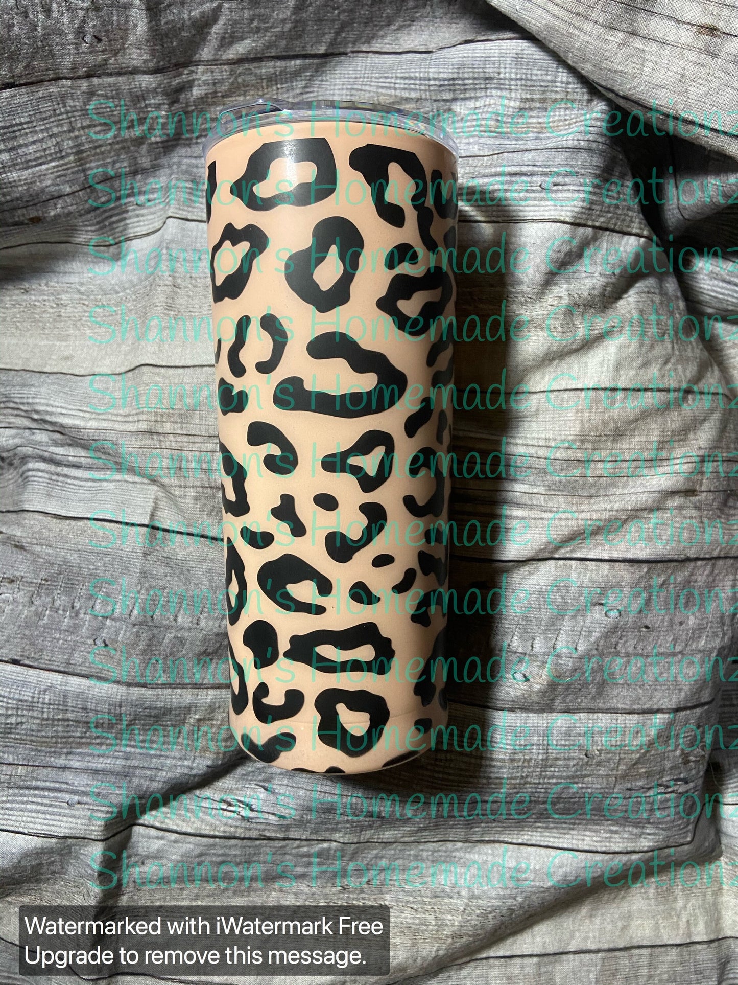 Matte leopard tumbler