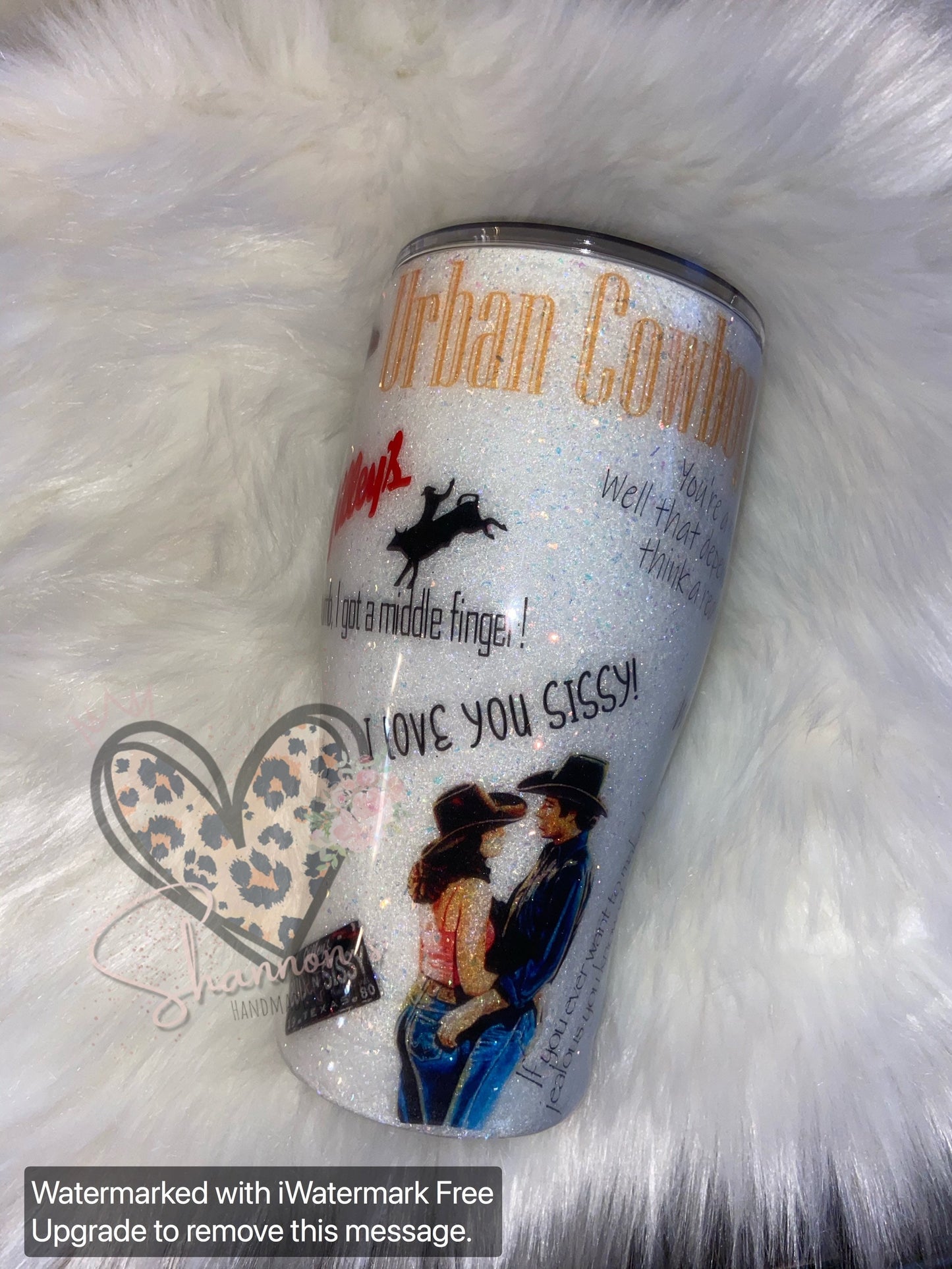 Urban cowboy inspired tumbler  30 oz