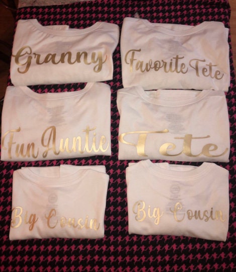 Baby shower family shirts! READ DESCRIPTION!!!!!