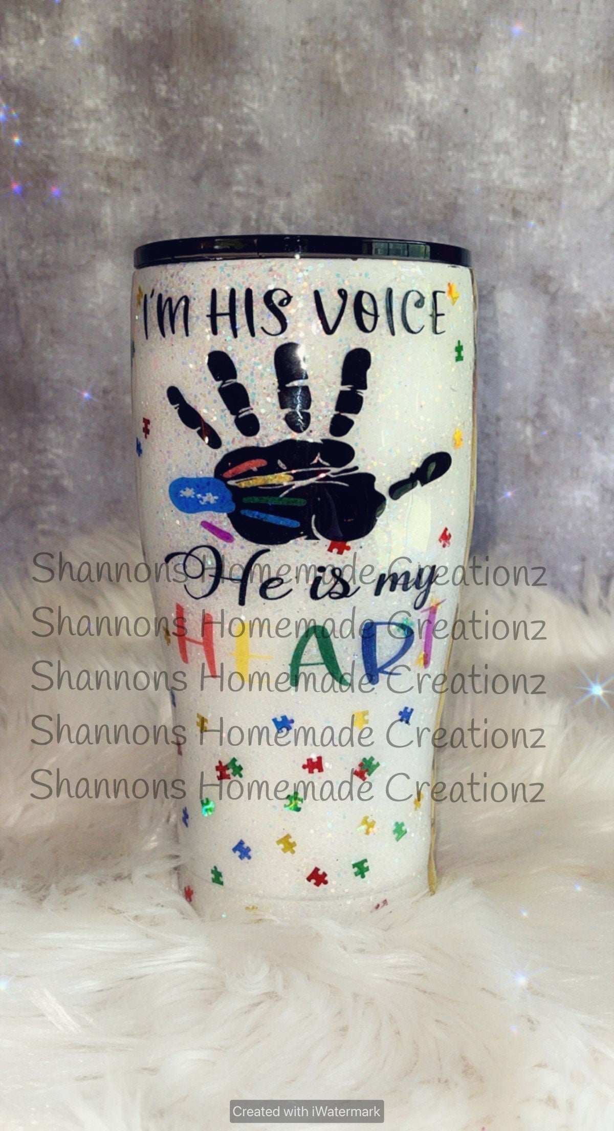 Autism awareness tumbler