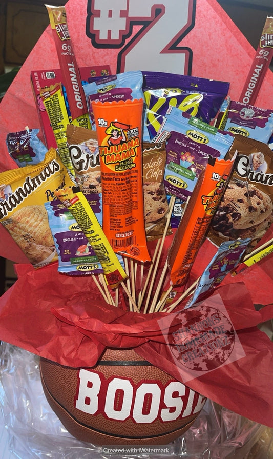 Basketball candy bouquet