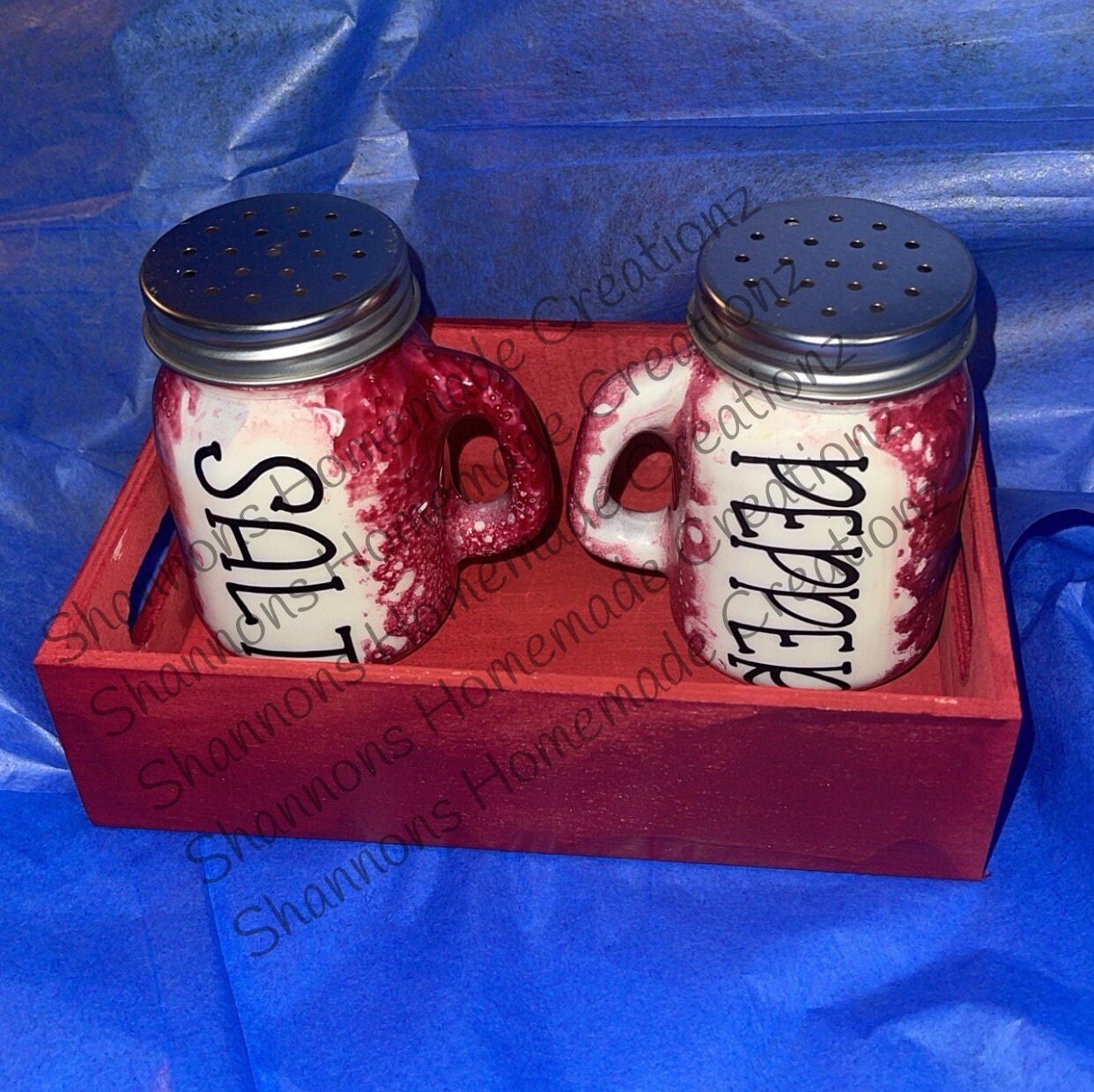 Handmade designed  salt and pepper shakers